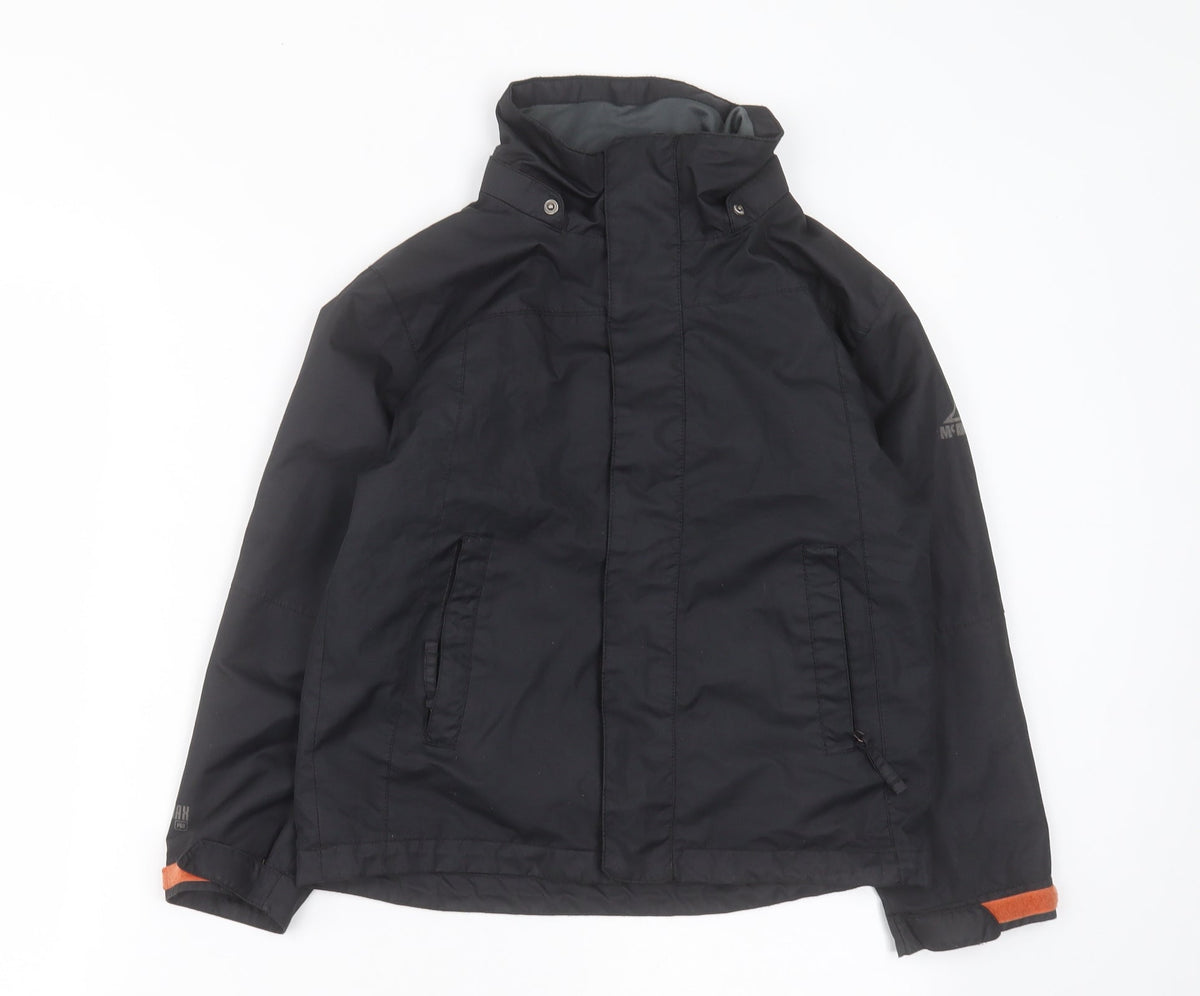 Additional front view of McKINLEY boys’ black jacket, size 8, years zip