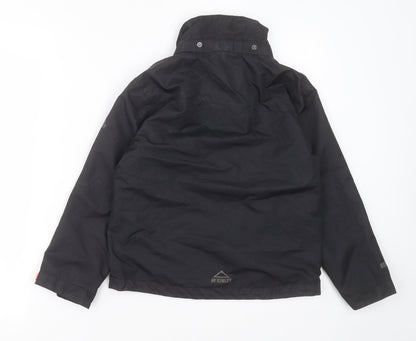Back view of McKINLEY boys’ black jacket, size 8, years zip