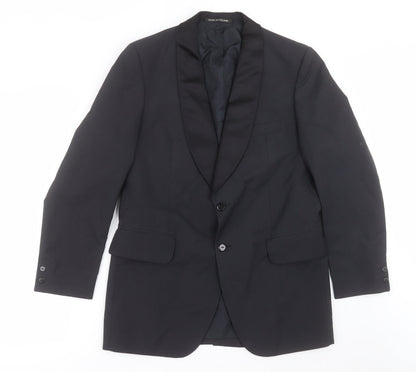 Mens UK Size 38 Burton Regular Black Suit Jacket