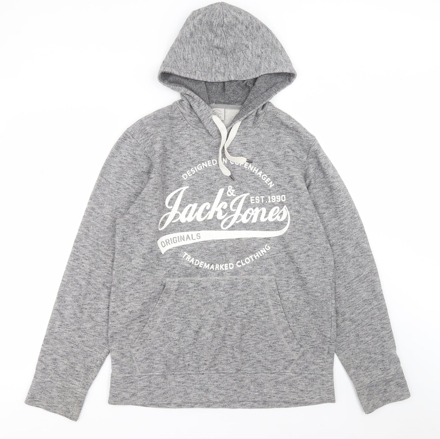 Mens UK Size M JACK & JONES Grey Pullover Hoodie