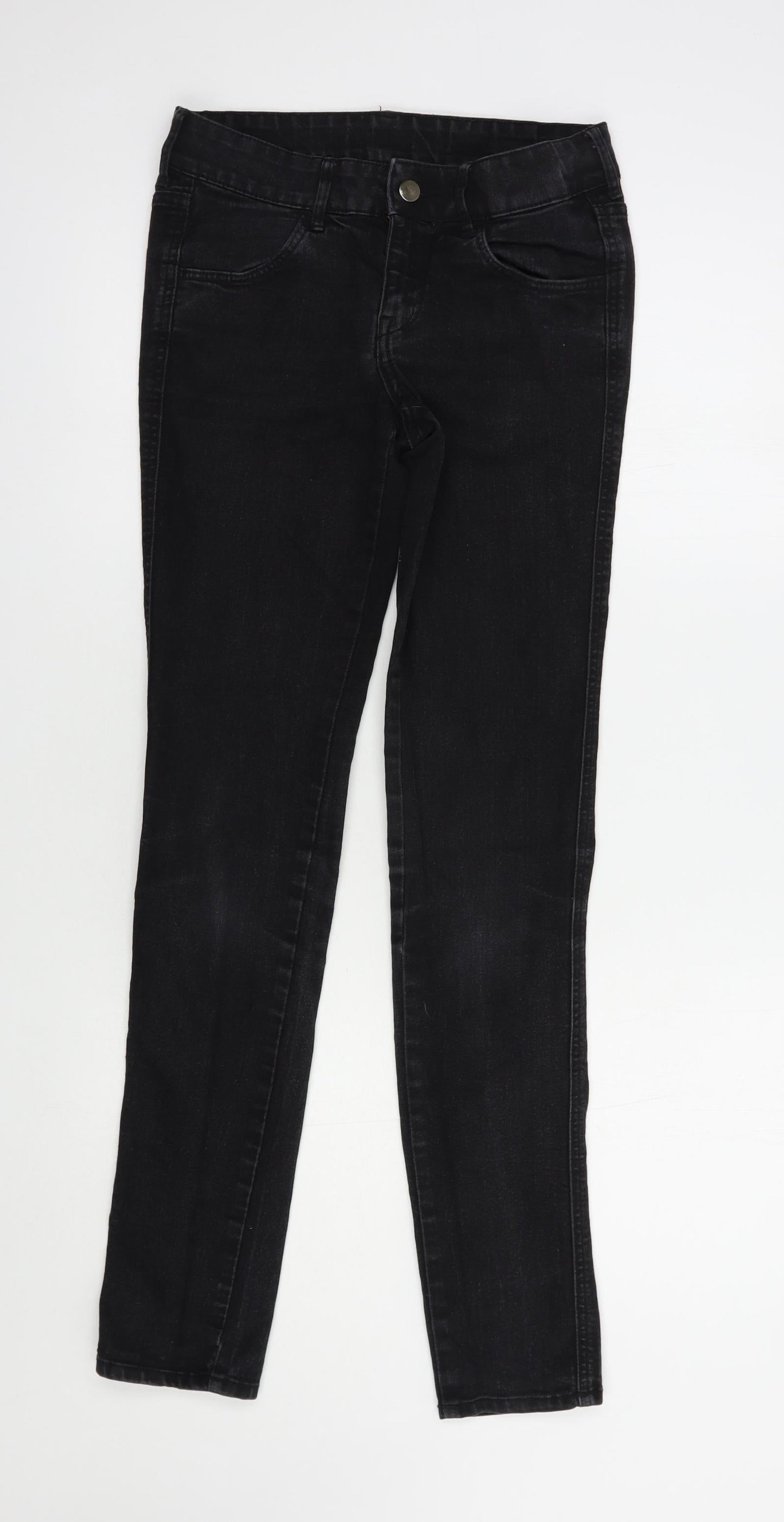 Womens UK Size 8 H&M Regular Fit Skinny Black Jeans