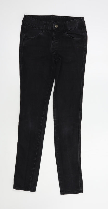 Womens UK Size 8 H&M Regular Fit Skinny Black Jeans