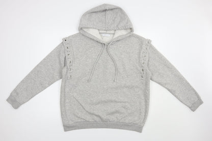 Papaya Womens Grey  Polyester Pullover Hoodie Size L  Pullover
