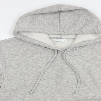 Papaya Womens Grey  Polyester Pullover Hoodie Size L  Pullover