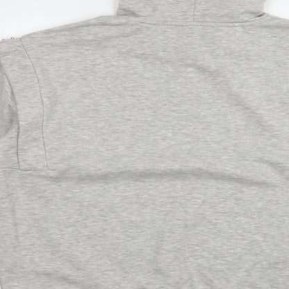 Papaya Womens Grey  Polyester Pullover Hoodie Size L  Pullover