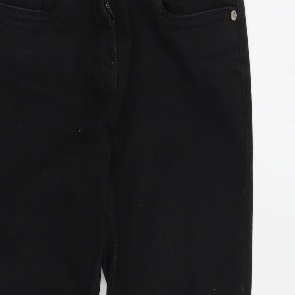 NEXT Girls Black  Cotton Skinny Jeans Size 12 Years  Regular Button