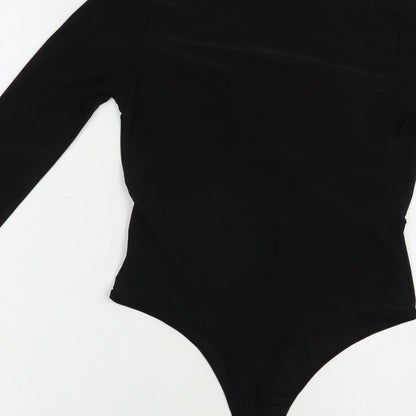 I Saw It Firest Womens Black  Polyester Bodysuit One-Piece Size 8  Snap