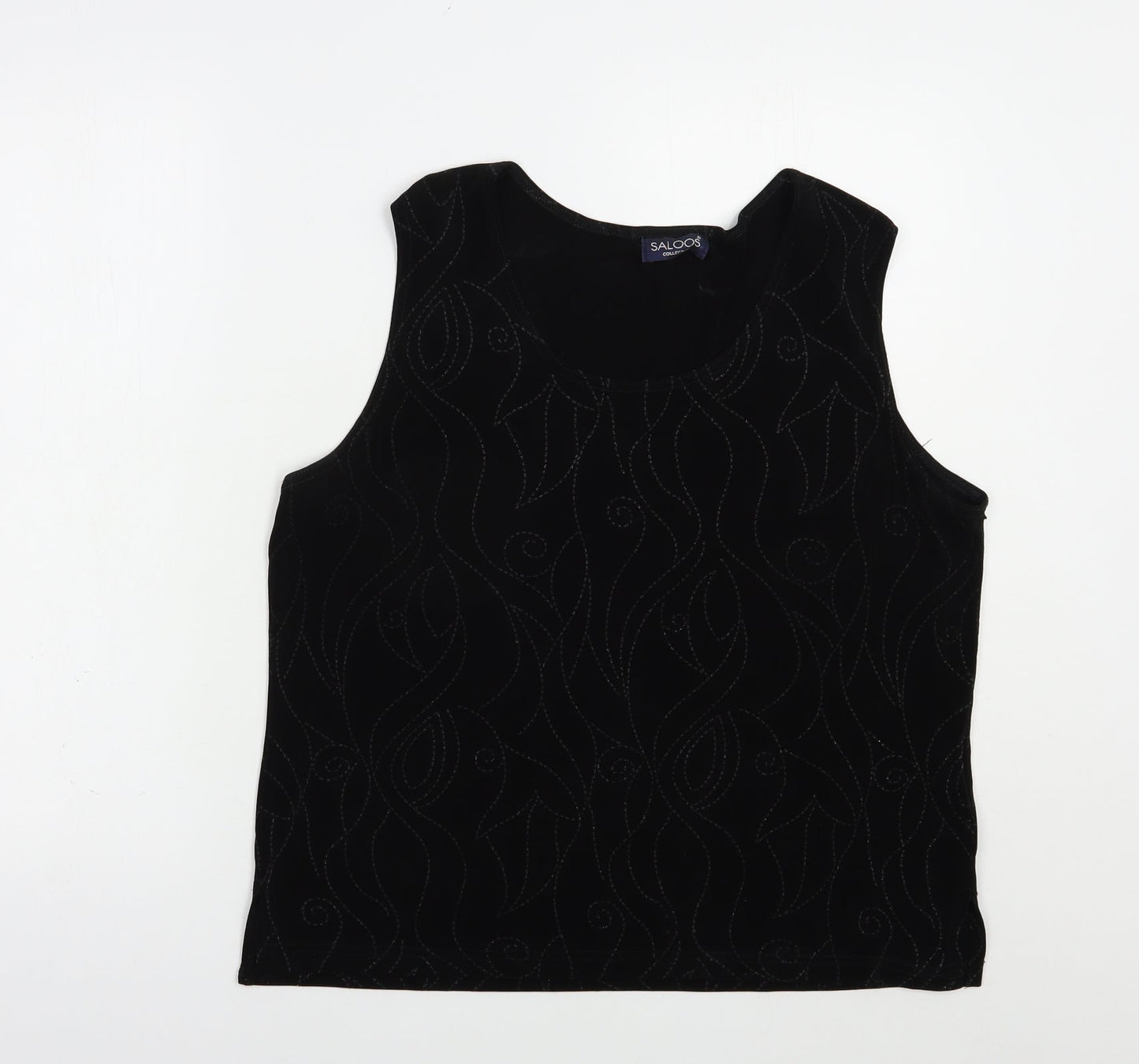 Womens UK Size L Saloos Black Basic Blouse
