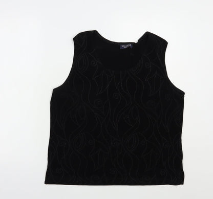 Womens UK Size L Saloos Black Basic Blouse