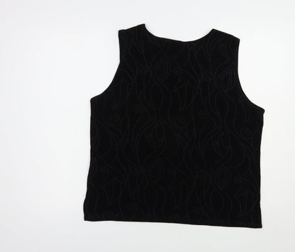 Womens UK Size L Saloos Black Basic Blouse