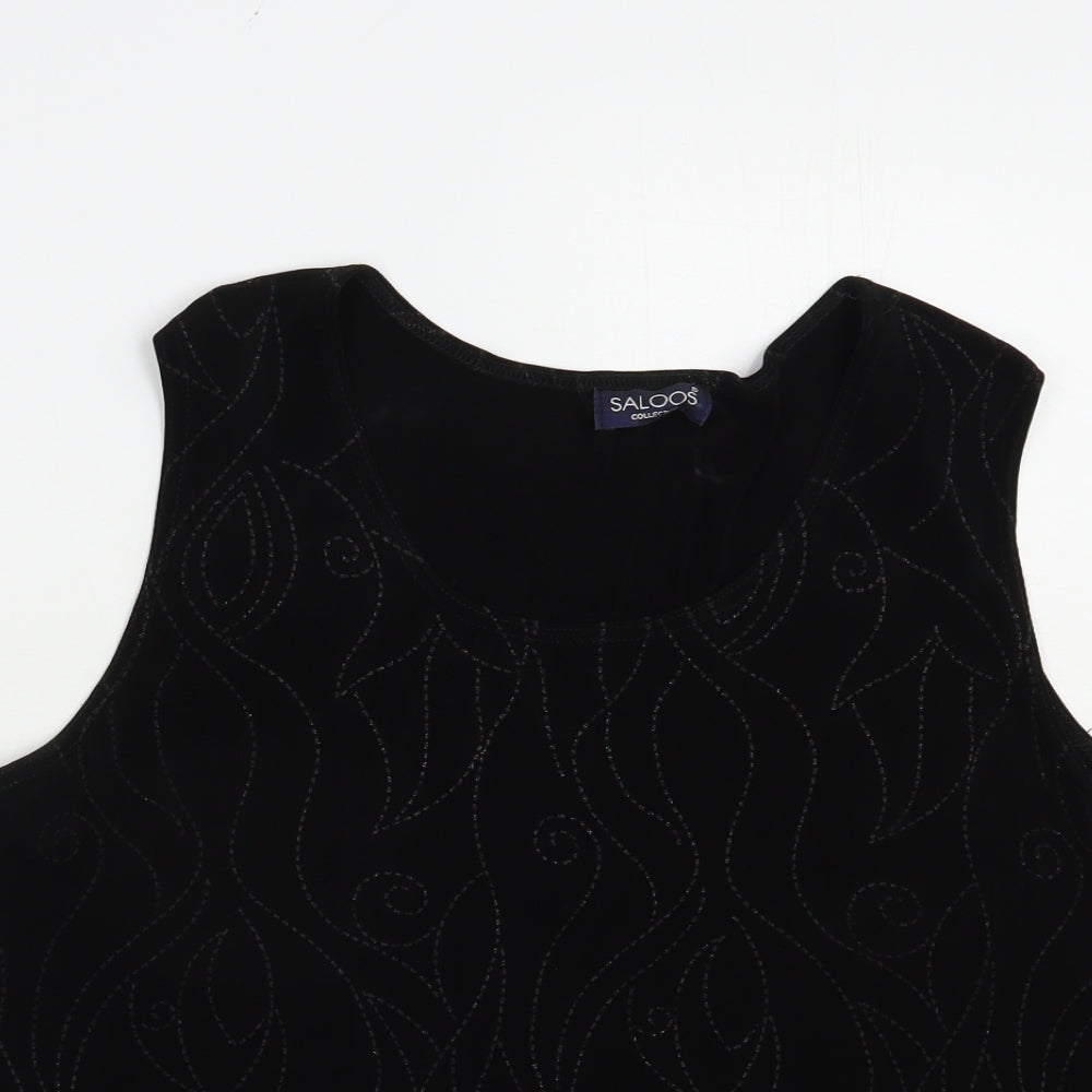 Womens UK Size L Saloos Black Basic Blouse