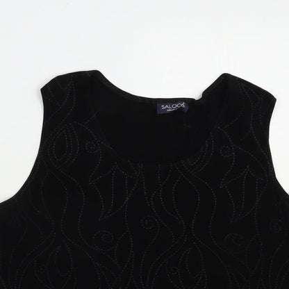 Womens UK Size L Saloos Black Basic Blouse