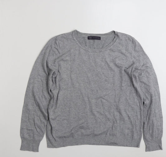 Womens UK Size M Marks and Spencer Grey Pullover Jumper