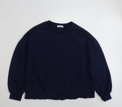 Papaya Womens Blue  Polyester Pullover Sweatshirt Size M  Pullover - Tie