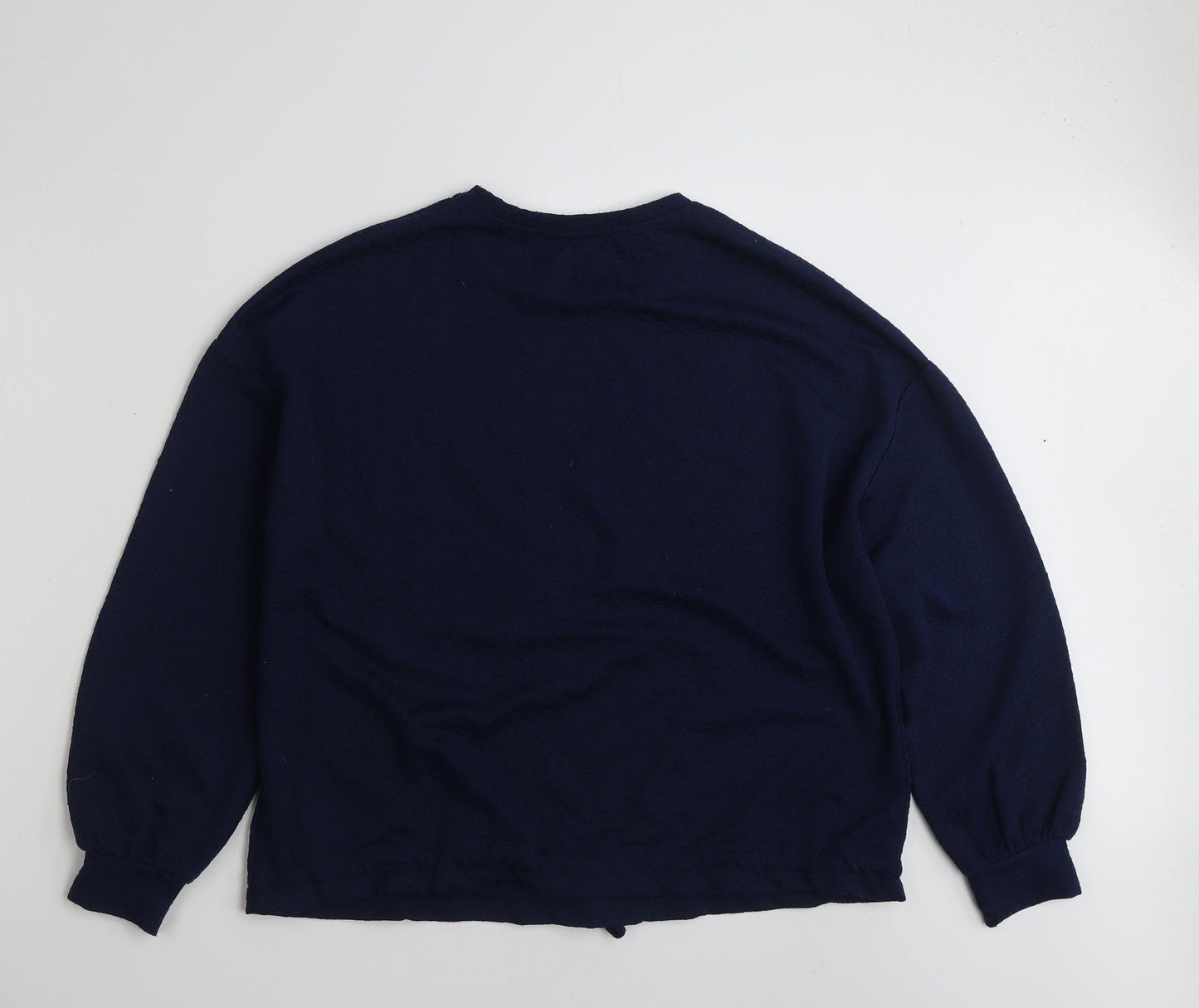 Papaya Womens Blue  Polyester Pullover Sweatshirt Size M  Pullover - Tie
