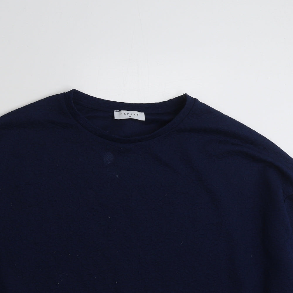 Papaya Womens Blue  Polyester Pullover Sweatshirt Size M  Pullover - Tie