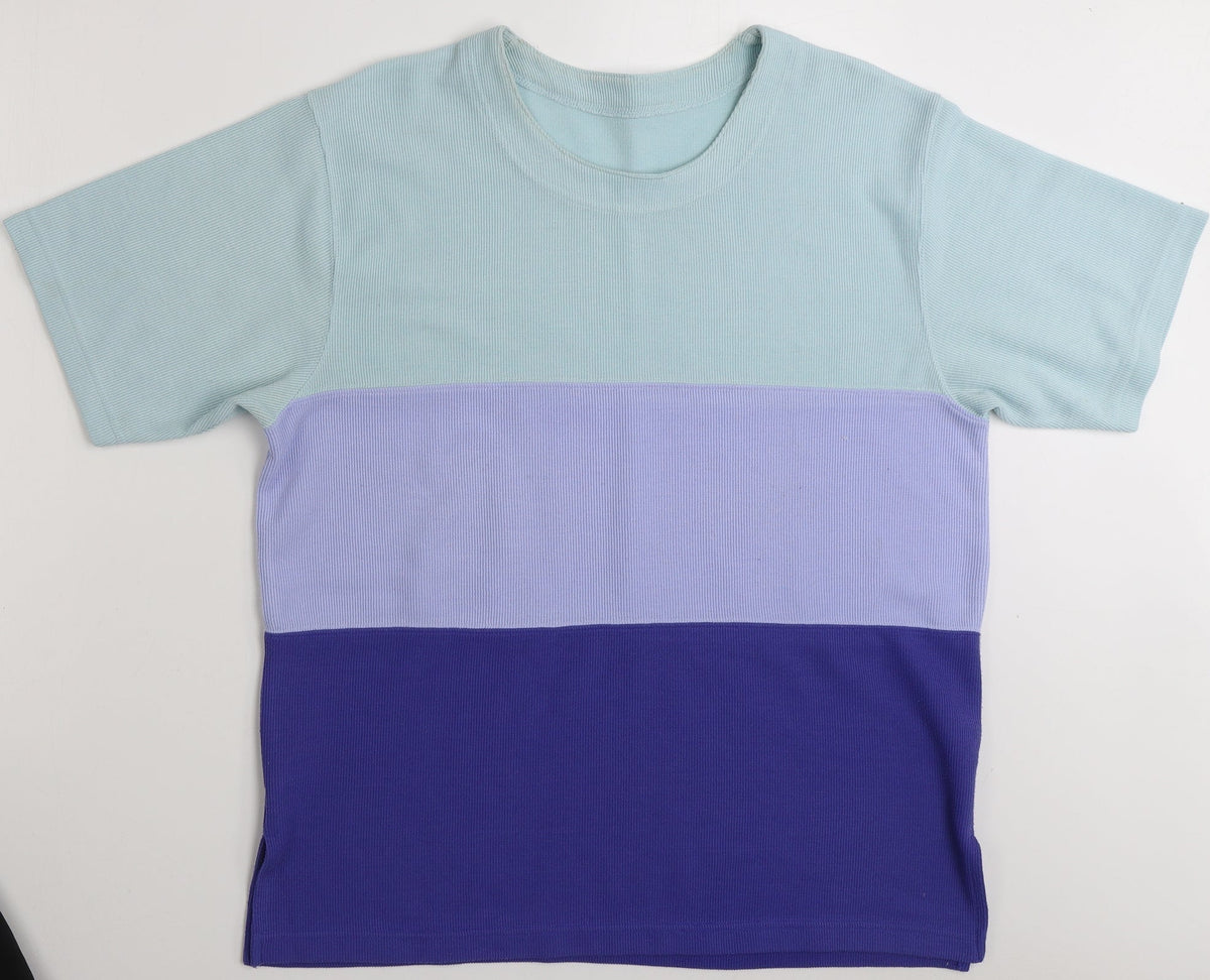 Additional front view of women’s multicoloured colourblock polyester pullover sweatshirt, size M, pullover -, size M-l