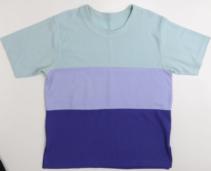 Additional front view of women’s multicoloured colourblock polyester pullover sweatshirt, size M, pullover -, size M-l