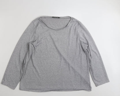Bonmarché Womens Grey  Polyester Pullover Sweatshirt Size 20  Pullover