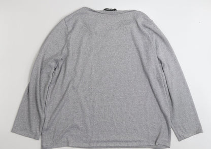 Bonmarché Womens Grey  Polyester Pullover Sweatshirt Size 20  Pullover