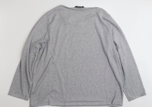 Bonmarché Womens Grey  Polyester Pullover Sweatshirt Size 20  Pullover