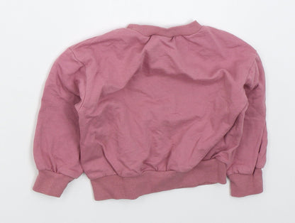 SheIn Girls Pink  Cotton Pullover Sweatshirt Size 2 Years  Pullover - California