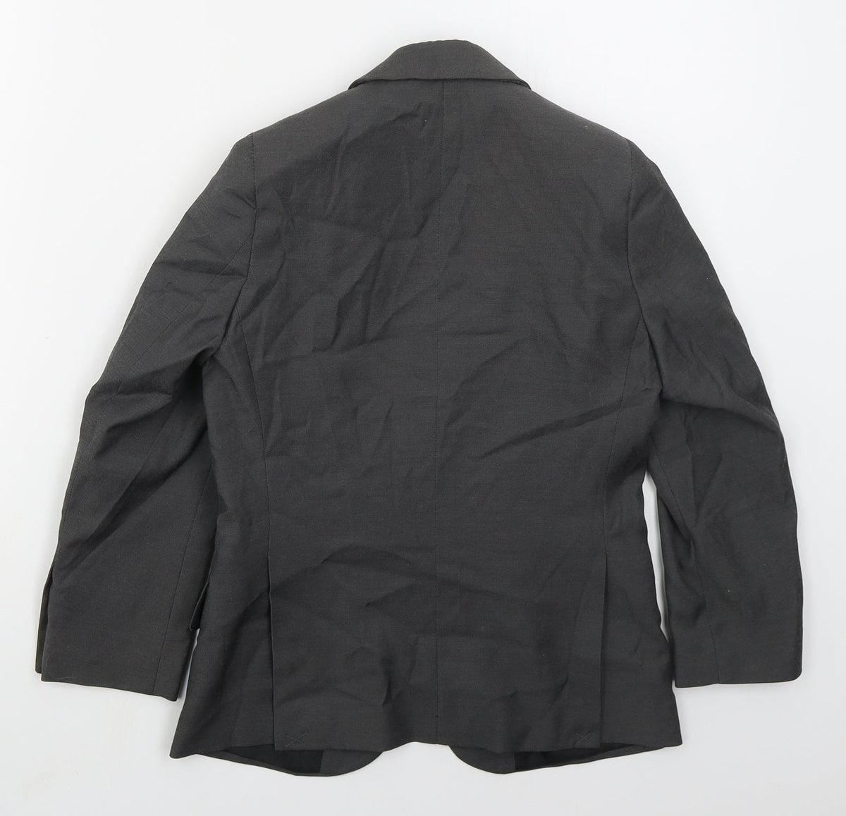 Back view of BHS boys’ grey jacket, size 8, years button