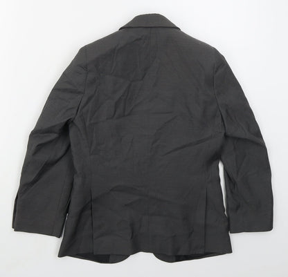 Back view of BHS boys’ grey jacket, size 8, years button