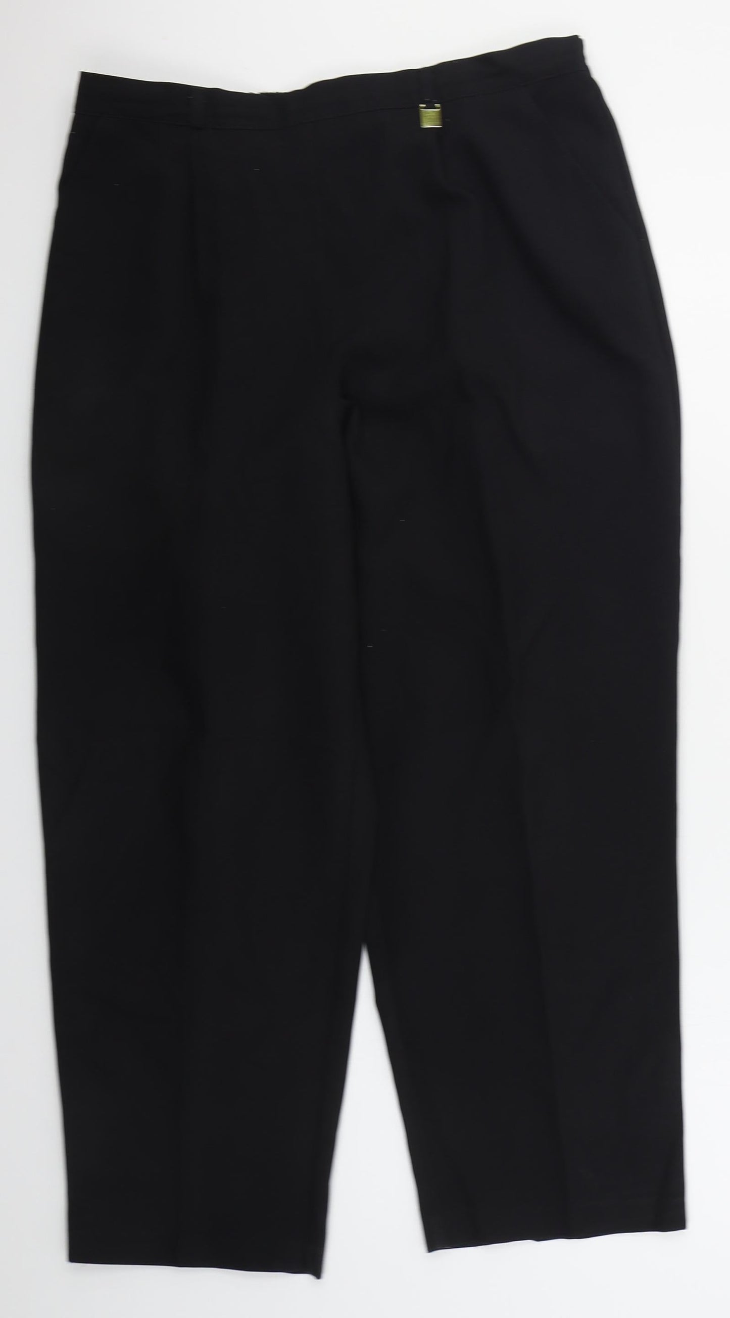 Classics Womens Black  Polyester Trousers  Size 18 L25 in Regular