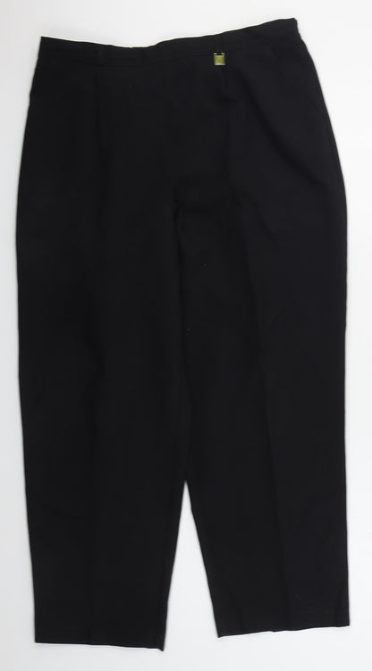 Classics Womens Black  Polyester Trousers  Size 18 L25 in Regular