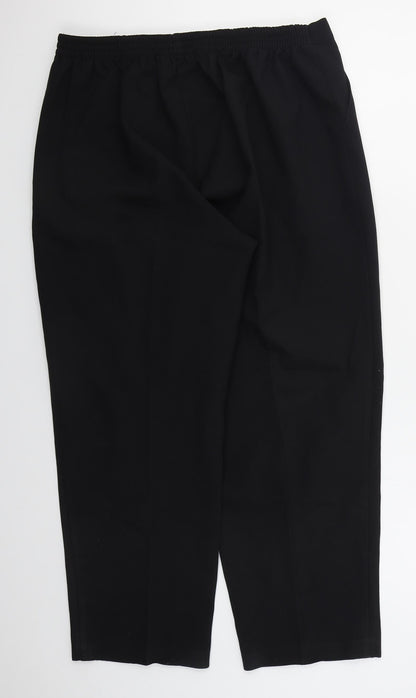 Classics Womens Black  Polyester Trousers  Size 18 L25 in Regular
