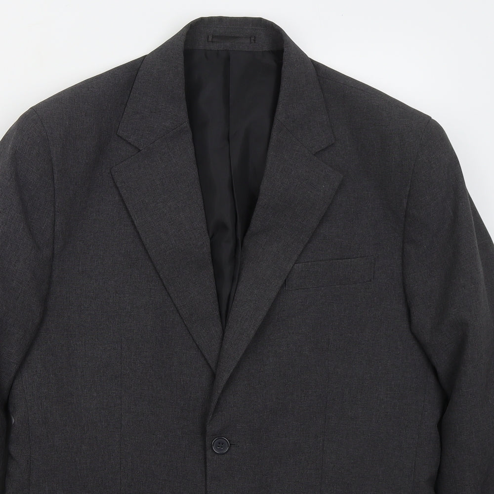 F&F Mens Grey  Polyester Jacket Suit Jacket Size 38