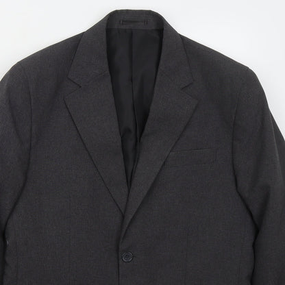 F&F Mens Grey  Polyester Jacket Suit Jacket Size 38