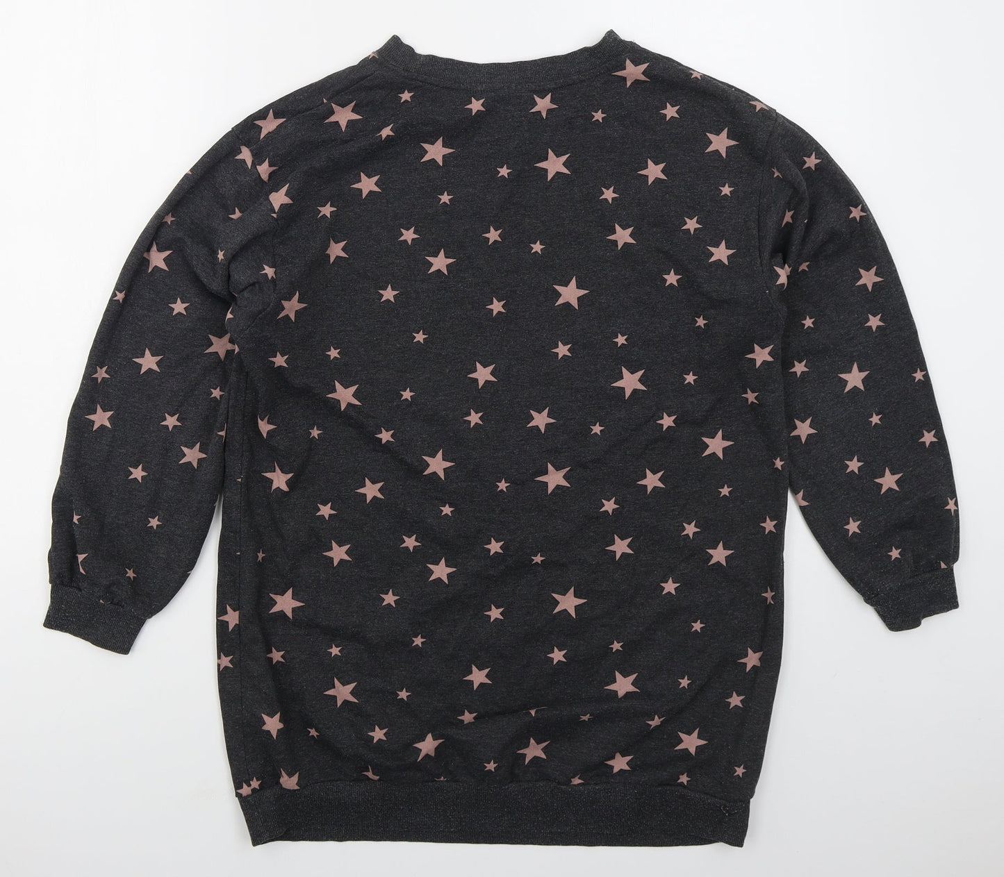 H&M Womens Green  Cotton Pullover Sweatshirt Size S  Pullover - Stars