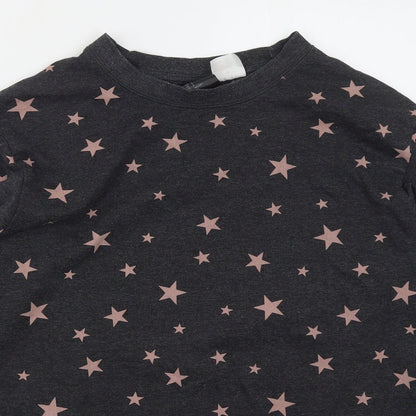 H&M Womens Green  Cotton Pullover Sweatshirt Size S  Pullover - Stars