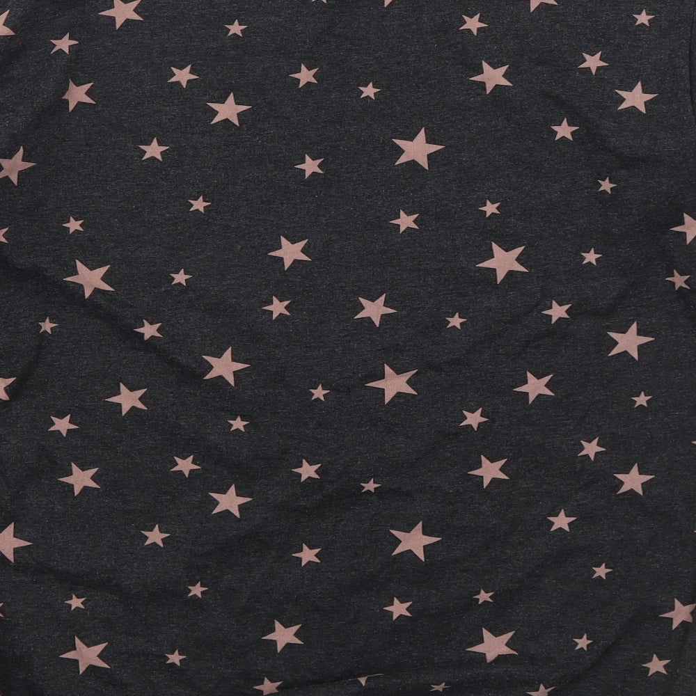 H&M Womens Green  Cotton Pullover Sweatshirt Size S  Pullover - Stars