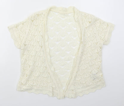 Womens UK Size 12 Per Una Ivory Cardigan Jumper