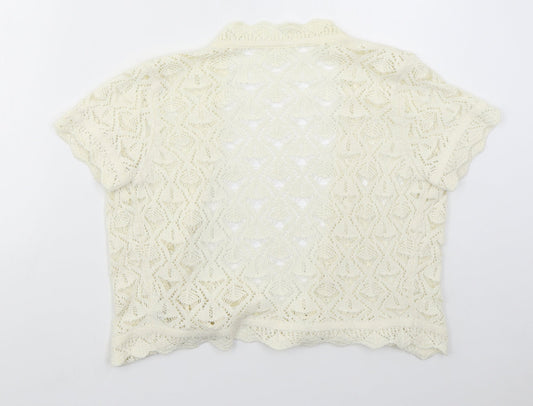 Womens UK Size 12 Per Una Ivory Cardigan Jumper