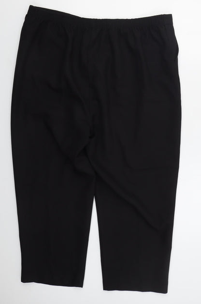 Bonmarché Womens Black  Polyester Trousers  Size 20 L23 in Regular