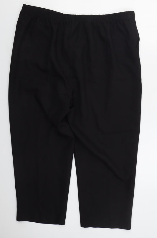 Bonmarché Womens Black  Polyester Trousers  Size 20 L23 in Regular