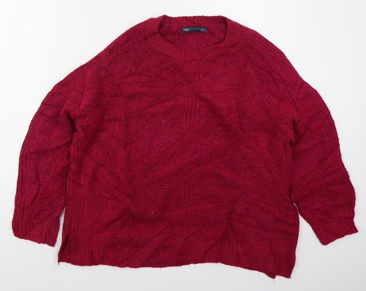Womens UK Size L Marks and Spencer Pink Pullover Jumper