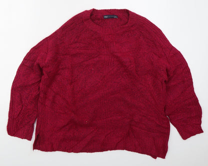 Womens UK Size L Marks and Spencer Pink Pullover Jumper