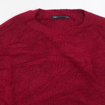 Womens UK Size L Marks and Spencer Pink Pullover Jumper
