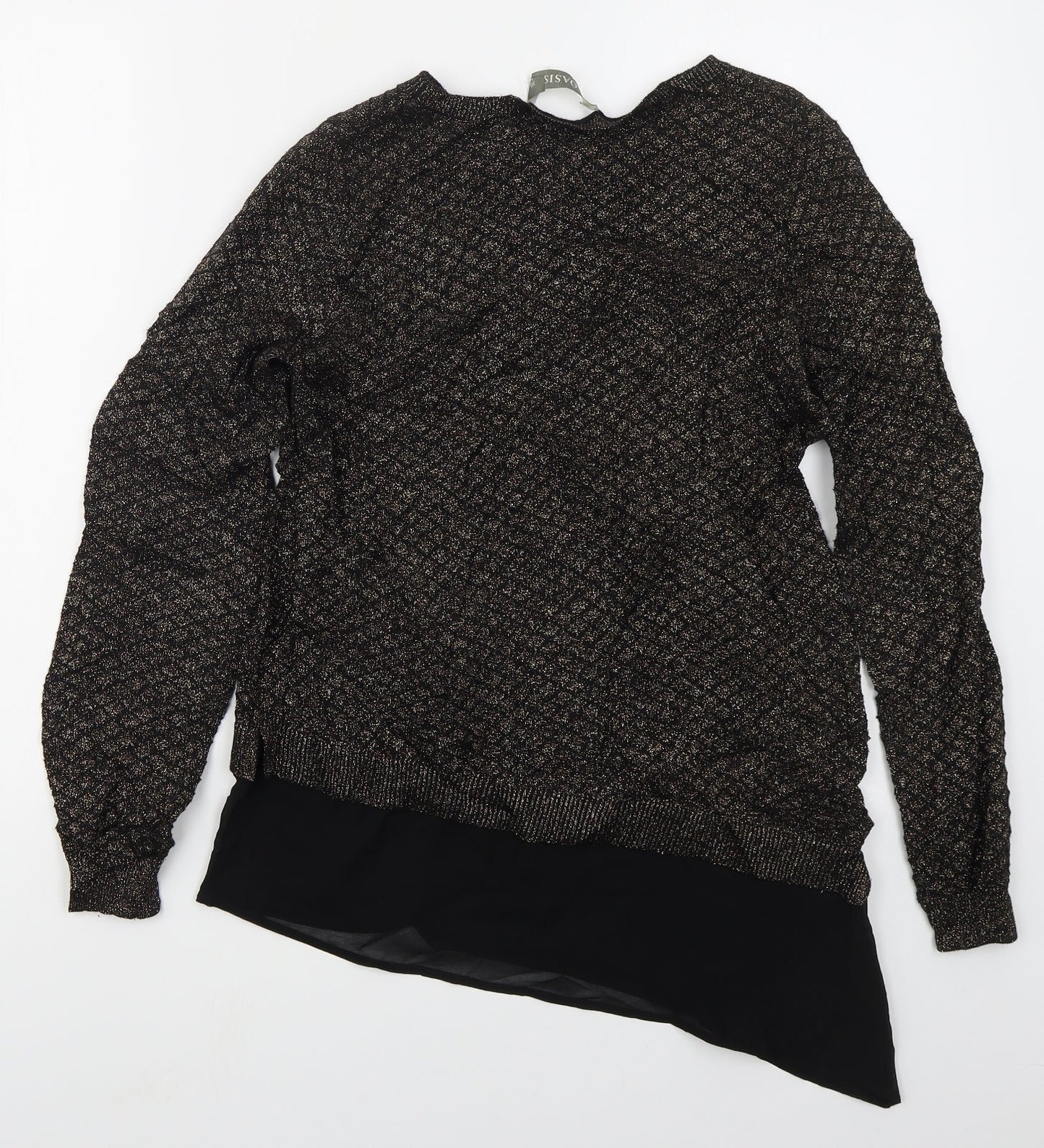 Womens UK Size XS Oasis Gold Pullover Jumper