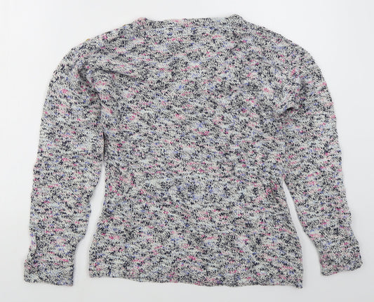 Country Casuals Womens Blue Crew Neck  Cotton Pullover Jumper Size M