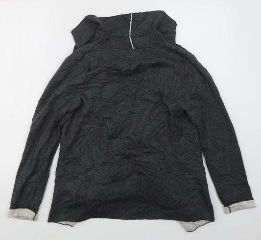 Primark Womens Grey V-Neck  Cotton Cardigan Jumper Size 6