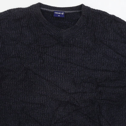 Casual Club Mens Blue Crew Neck  Cotton Pullover Jumper Size M
