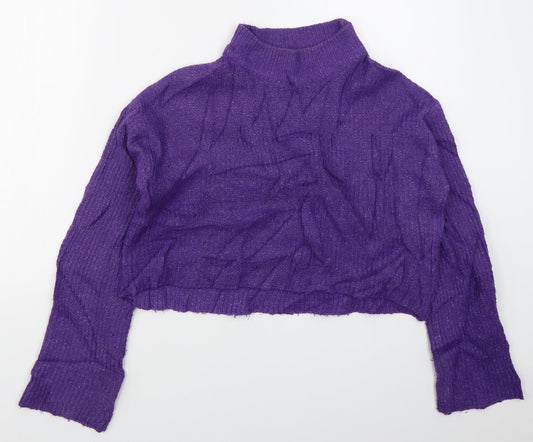 Womens UK Size S H&M Purple Pullover Jumper