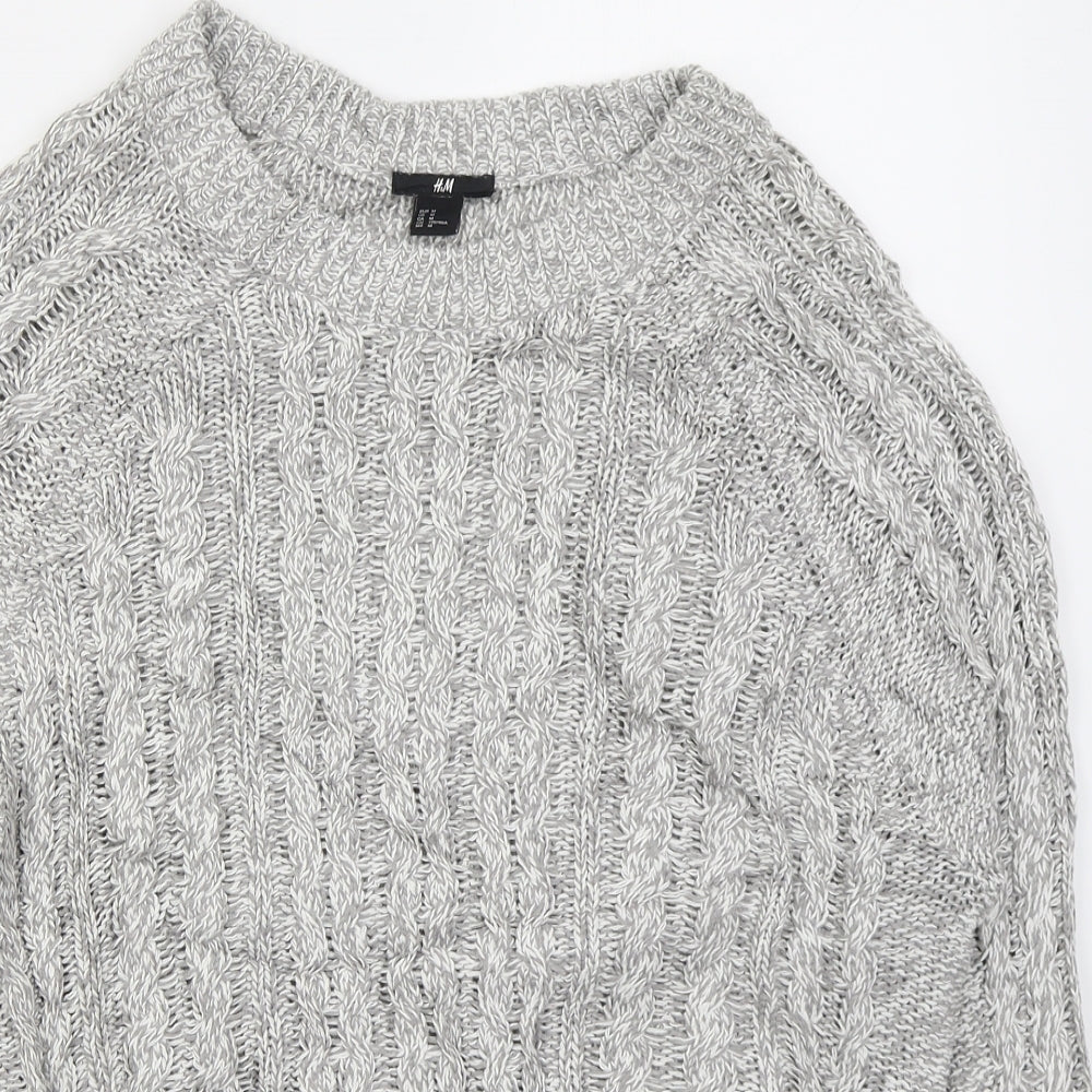 Womens UK Size M H&M Grey Pullover Jumper