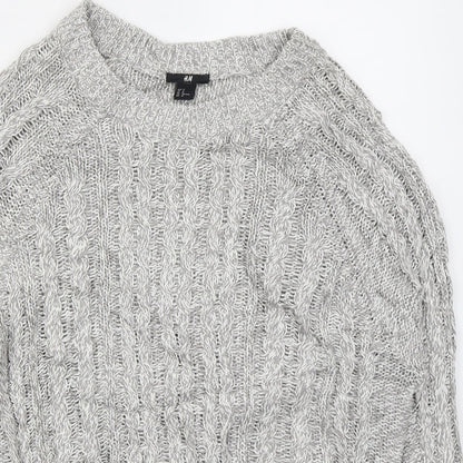 Womens UK Size M H&M Grey Pullover Jumper
